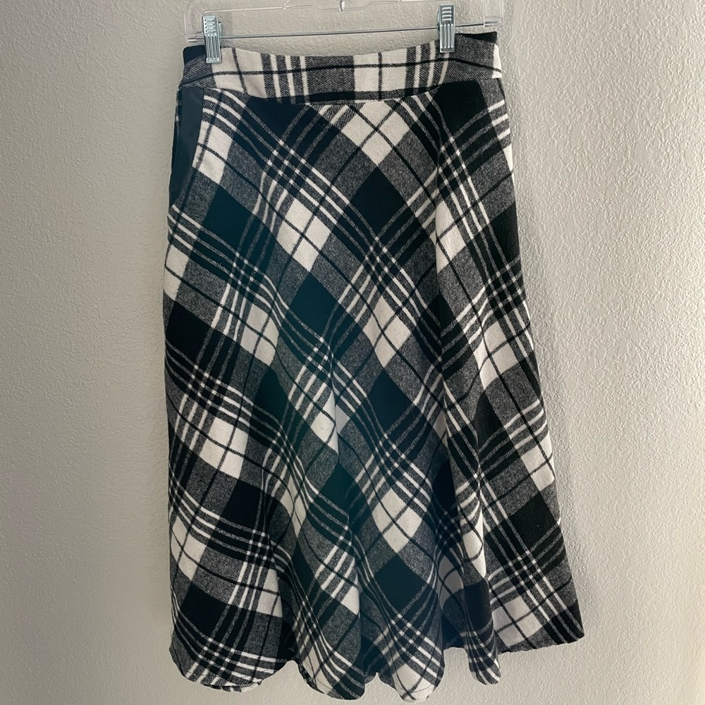 Plaid Midi Skirt